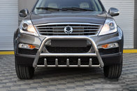 Кенгурятник WT003 (нерж) для SsangYong Rexton I 2001-2017 