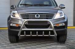 Кенгурятник WT003 (нерж) для SsangYong Rexton I 2001-2017 