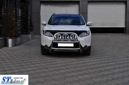 Кенгурятник WT018 (нерж) для Nissan Qashqai 2014-2021рр