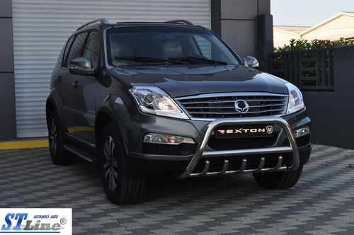 Кенгурятник WT003 (нерж) для SsangYong Rexton I 2001-2017 