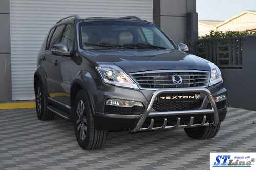 Кенгурятник WT003 (нерж) для SsangYong Rexton I 2001-2017 