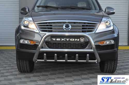 Кенгурятник WT003 (нерж) для SsangYong Rexton I 2001-2017 