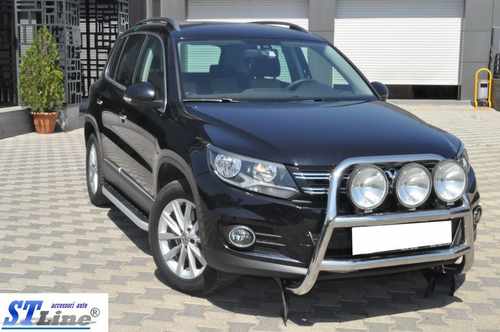Кенгурятник WT018 (нерж) для Volkswagen Tiguan 2007-2016 рр