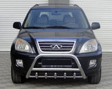 Кенгурятник WT003 (нерж.) d50 з трубою для Chery Tiggo 1