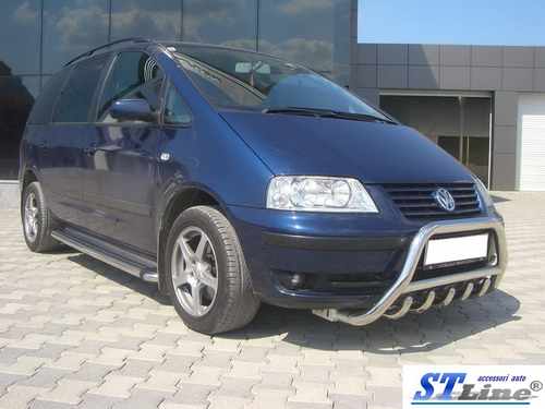 Кенгурятник WT003-4 (нерж.) З написом для Opel Vivaro 2001-2015 