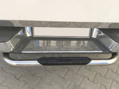 Задній захист Omsa (нерж) 70 мм для Nissan Navara/NP300 2016-2024