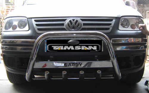 Кенгурятник WT003 (нерж) 60мм, без напису для Volkswagen Caddy 2004-2010 