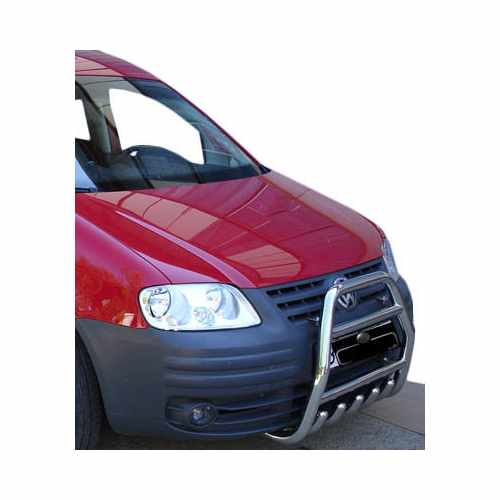 Кенгурятник QT007 (нерж) для Volkswagen Caddy 2004-2010 