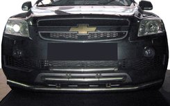 Передняя тройная защита (нерж.) для Chevrolet Captiva 2006-2019 гг
