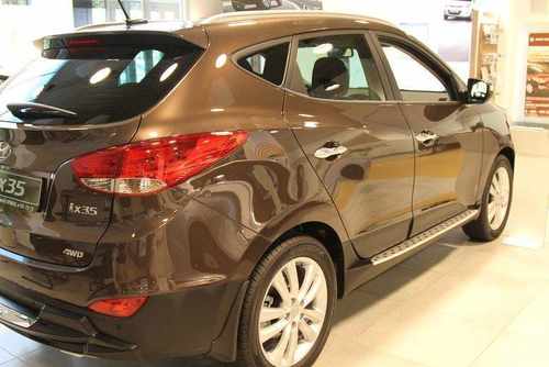 Пороги бічні Hyundai IX35 2010-2015 стиль BMW