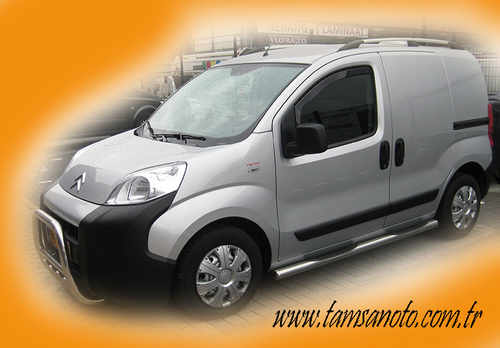 Бічні труби (2 шт., нерж) для Peugeot Bipper 2008-2024 рр