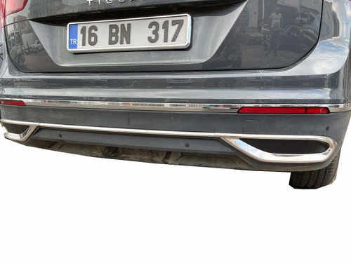 Накладки імітація вихлопних насадок (3 шт, нерж) для Volkswagen Tiguan 2020-2023