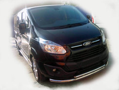 Передняя защита ST014 (нерж.) 60/60 мм для Ford Custom 2013+