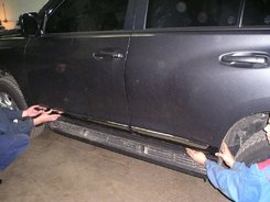 Молдинги на двери Toyota Land Cruiser Prado 150 / Lexus GX 460  цвет черный