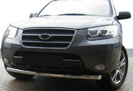 Передній захист ST008 (нерж.) для Hyundai Santa Fe 2 2006-2012