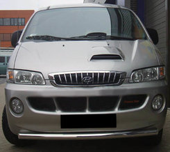 Передняя защита ST008 (нерж.) для Hyundai H200, H1, Starex 1998-2007