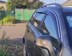 Ветровики с хромом (4 шт, Niken) для Opel Antara 2007↗ гг.