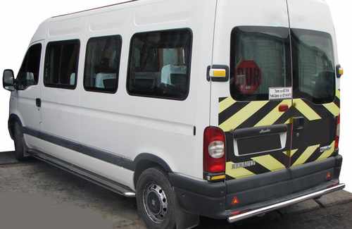 Задня дуга AK002 (нерж.) для Renault Master 1998-2010 рр