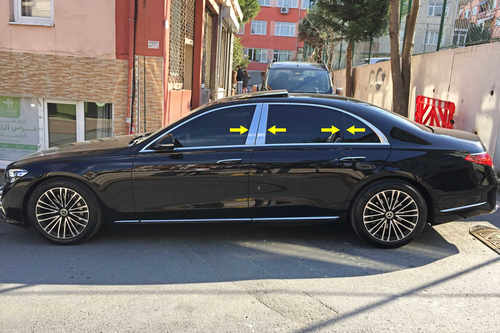 Накладки на стійки (нерж) для Mercedes S-сlass W223