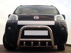 Кенгурятник QT006 (нерж) для Peugeot Bipper 2008+ рр