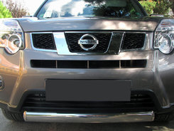 Передняя защита ST008-Oval (нерж) для Nissan X-trail T31 2007-2014