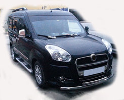 Передняя защита ST014 (нерж.) 60/60 мм для Opel Combo 2012-2018