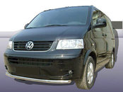 Нижня одинарна губа (нерж) 51 мм для Volkswagen T5 Caravelle 2004-2010 років