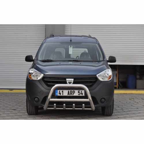Кенгурятник WT003 (нерж.) для Dacia Dokker 2013-2022 