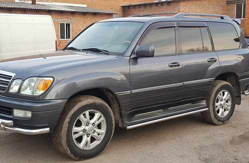 Захист бічних порогів (2 шт., нерж.) для Lexus LX470