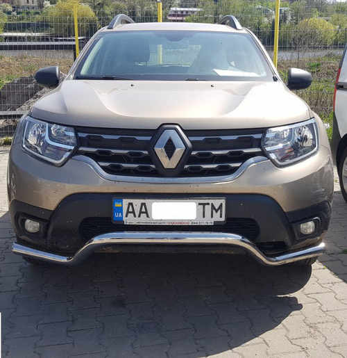 Кенгурятник WT008 (нерж.) для Renault Duster 2018+ рр