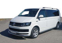 Нижня одинарна губа ST008 (нерж) 42 мм для Volkswagen T6 2015+, 