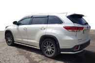 Задні куточки (2 шт., нерж) для Toyota Highlander 2014-2019 рр