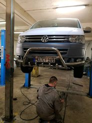Кенгурятник WT004ST (нерж) для Volkswagen T5 2010-2015 