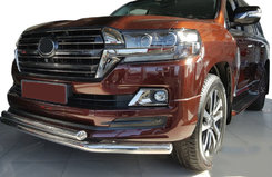 Передня дуга ST014 (2015-2024, нерж.) 60мм на 60мм для Toyota Land Cruiser 200