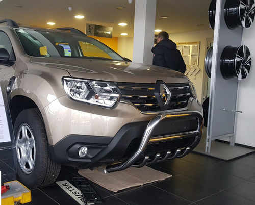 Кенгурятник без напису WT003 (нерж.) для Dacia Duster 2018+ 