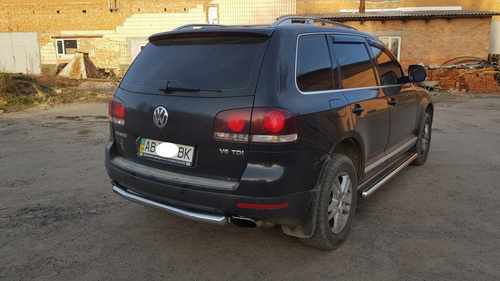 Задній захист AK002 (2 шт., нерж) для Volkswagen Touareg 2002-2010 рр