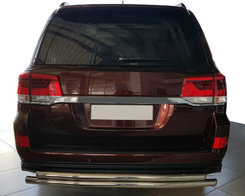 Задній захист AK002-double (2 шт., нерж) для Toyota Land Cruiser 200