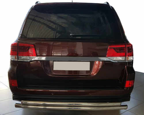 Задній захист AK002-double (2 шт., нерж) для Toyota Land Cruiser 200