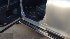 Бокові пороги Premium (2 шт., нерж.) Ø42 для Toyota Highlander 2008-2013рр