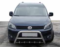 Кенгурятник WT003-4 (нерж) 60 мм, без напису для Volkswagen Caddy 2015-2020 