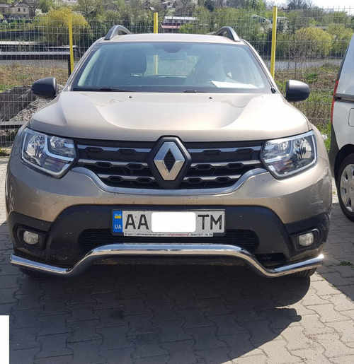 Кенгурятник WT008 (нерж.) для Renault Duster 2018+ рр