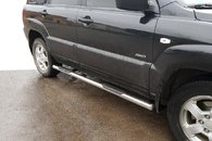 Бічні труби (2 шт., Нерж.) для Kia Sportage 2004-2010 рр