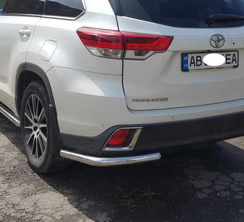 Задні куточки (2 шт., нерж) для Toyota Highlander 2014-2019 рр