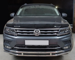 Передняя защита ST016 (нерж) для Volkswagen Tiguan 2016+