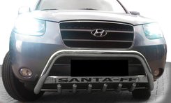 Кенгурятник WT004 (нерж.) для Hyundai Santa Fe 2 2006-2012