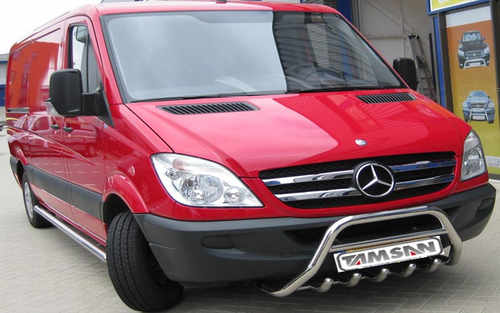 Кенгурятник WT003 (нерж.) 60мм, без напису для Mercedes Sprinter 2006-2018 