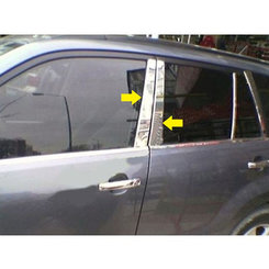 Молдинг дверних стійок (8 шт, нерж) для Suzuki Grand Vitara 2005-2017 рр.