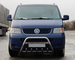 Кенгурятник WT003 (нерж) 50мм, без напису для Volkswagen T5 Caravelle 2004-2010 років