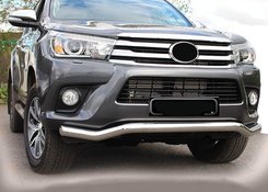 Передняя защита ST007 (нерж) для Toyota Hilux 2015+ гг