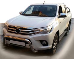 Передняя защита WT009 (нерж) для Toyota Hilux 2015+ гг